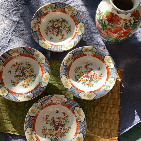 Liling Imperial Garden Rimmed Soup Salad Bowl Set - Picture 13 of 15